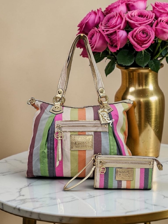 Coach Handbags - Coach LEGACY POPPY 2010 SET with Matching Wristlet